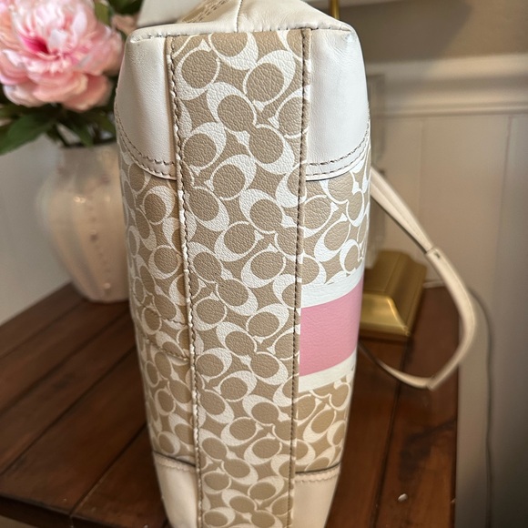 Coach F15137 BEIGE WHITE Heritage
SignatureStripe. Smoke free house. - Picture 6 of 9